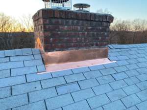 Copper Chimney Flashing Installation Service Project Shot 1