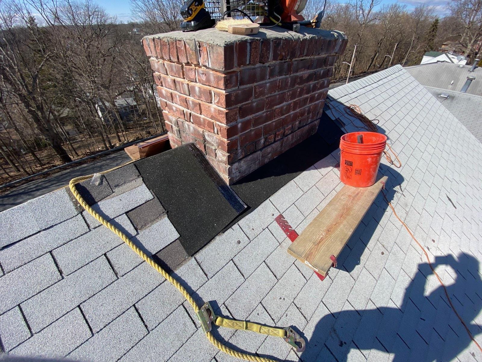 Copper Chimney Flashing Installation Service Project Shot 3
