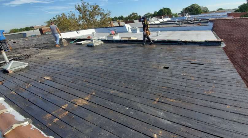 Flat Roof Replacement Astoria Project Shot 2