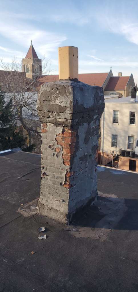 Chimney & Flat Roof Installation the Bronx Project Shot 1