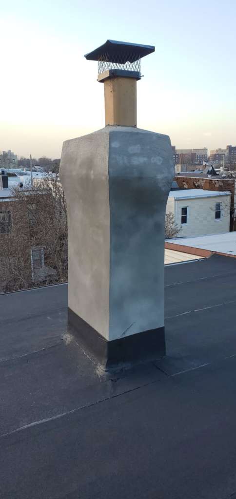 Chimney & Flat Roof Installation the Bronx Project Shot 3