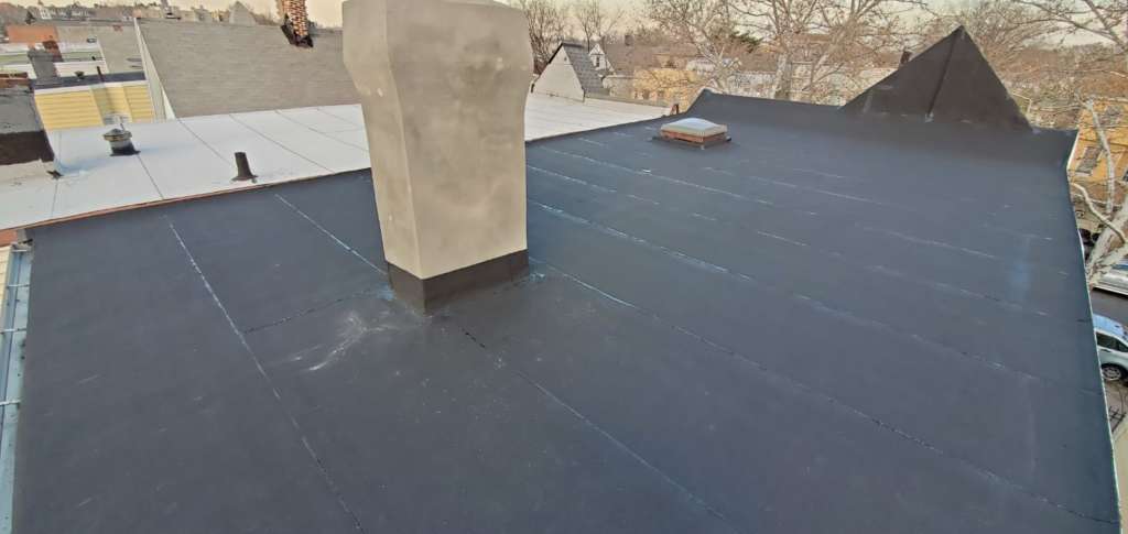 Chimney & Flat Roof Installation the Bronx Project Shot 4