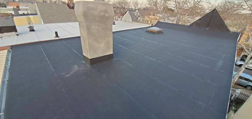 Chimney & Flat Roof Installation the Bronx Project Shot 5