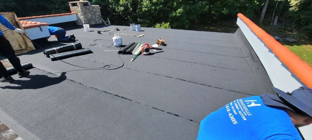 Existing Flat Roof Repair Service in White Plains Project Shot 1