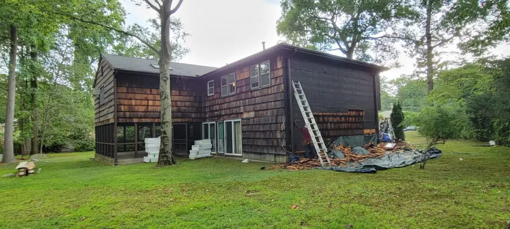 Existing Shake Wood Replacement in New Rochelle Project Shot 2