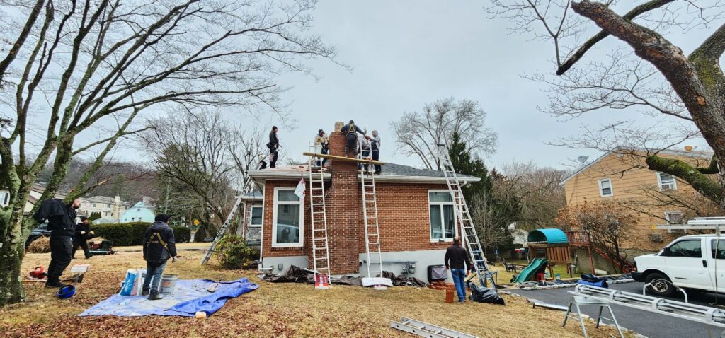 Shingle Roof Replacement & Chimney Rebuilding in Dobbs Ferry Project Shot 4