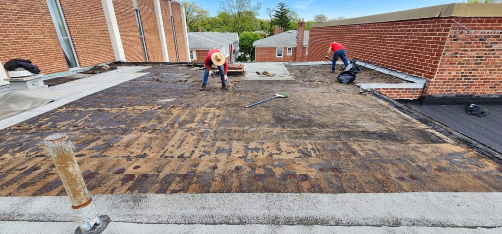 Flat Roof Replacement on Long Island School Project Shot 1