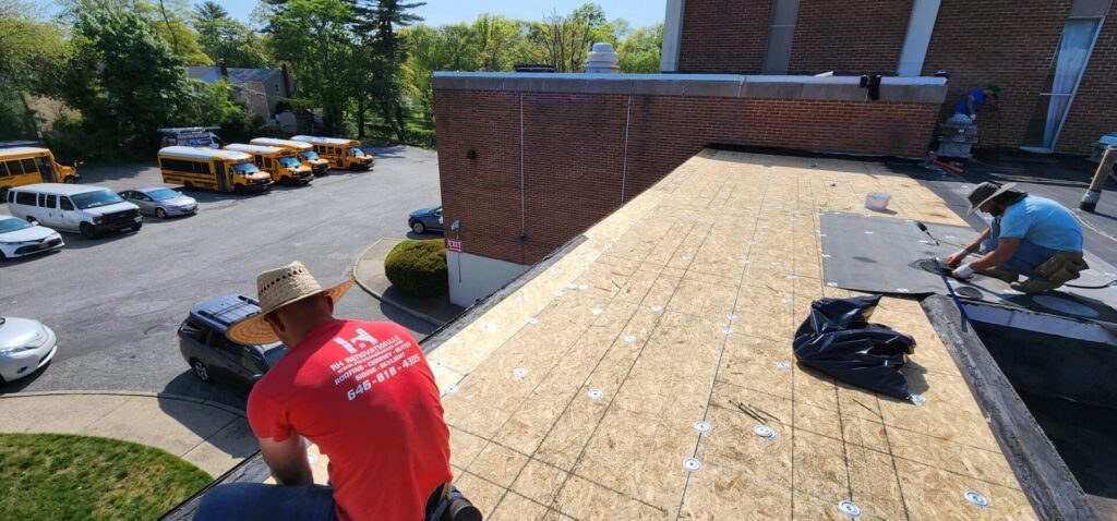 Flat Roof Replacement on Long Island School Project Shot 4