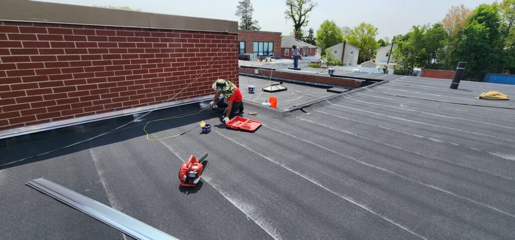 Flat Roof Replacement on Long Island School Project Shot 6