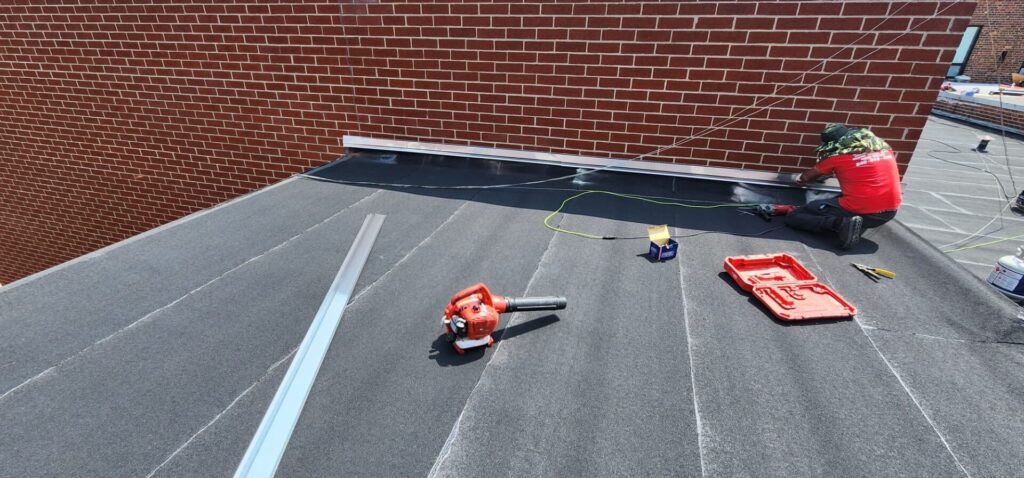Flat Roof Replacement on Long Island School Project Shot 7
