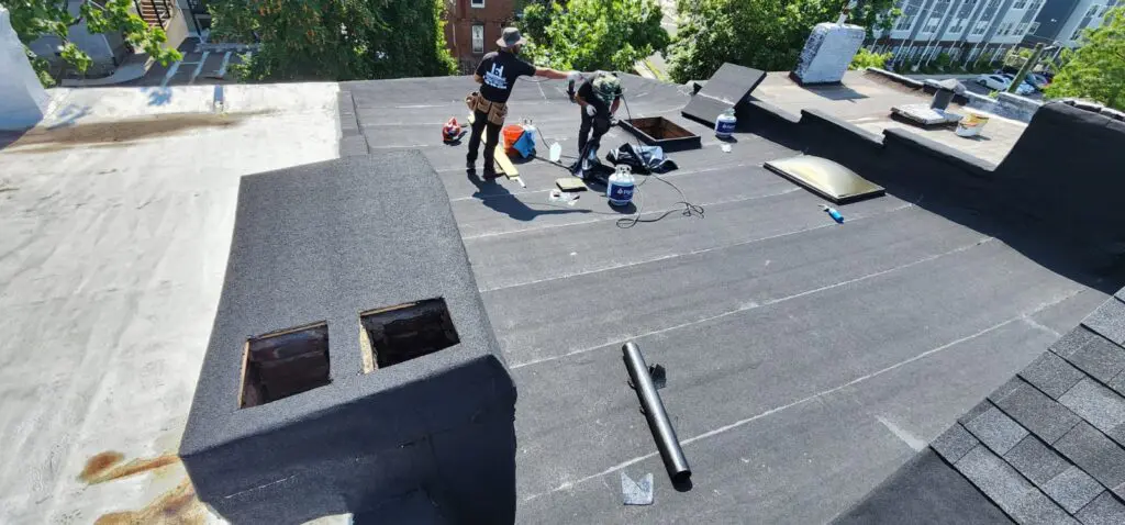 Flat Roof Reparation & New Membrane Rubber Installation in Yonkers Project Shot 4