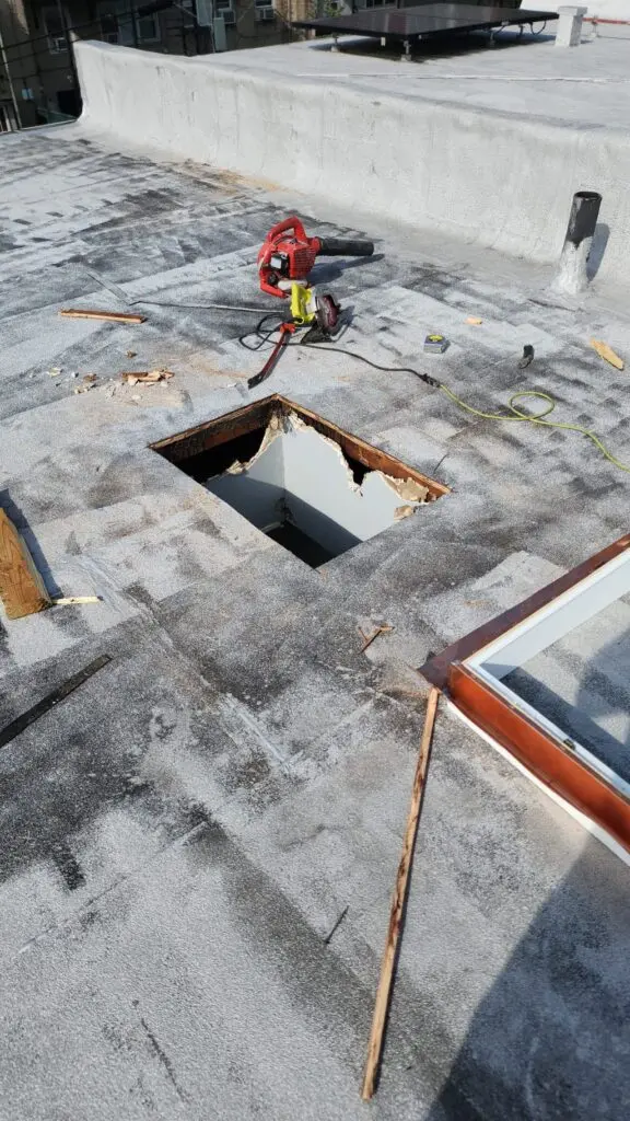 New Flat Roof Skylight Installation in New Rochelle Project Shot 1