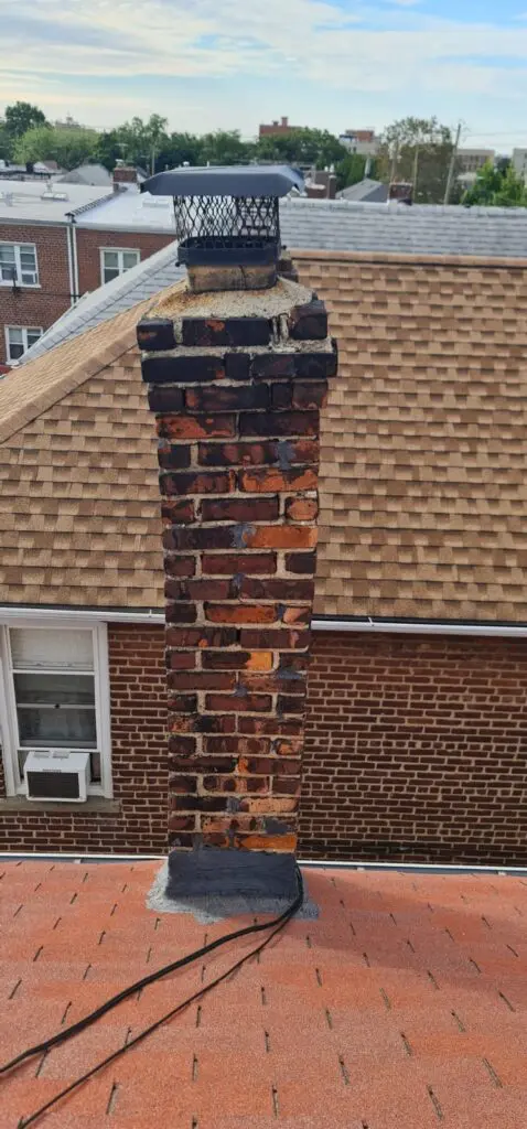 Existing Chimney Demolition and new Chimney Brick Installation Project Shot 4