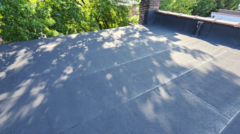 Existing Flat Roof Repair and Membrane Rubber Installation Project Shot 3