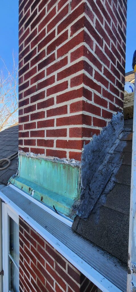New Chimney Flashing Copper Installation the Bronx Project Shot 2