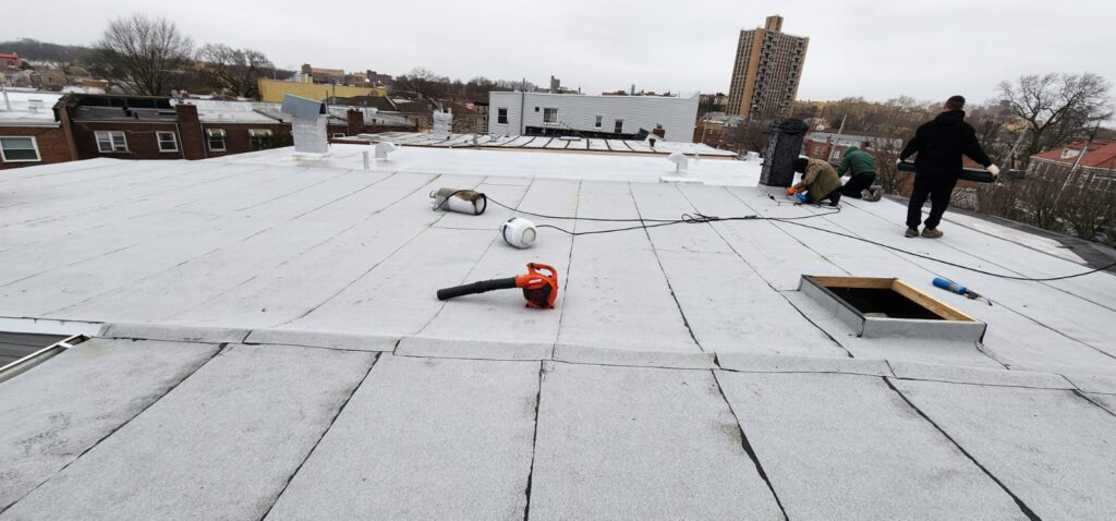 New Layer Installation Over Existing Flat Roof in Bronx Project Shot 2
