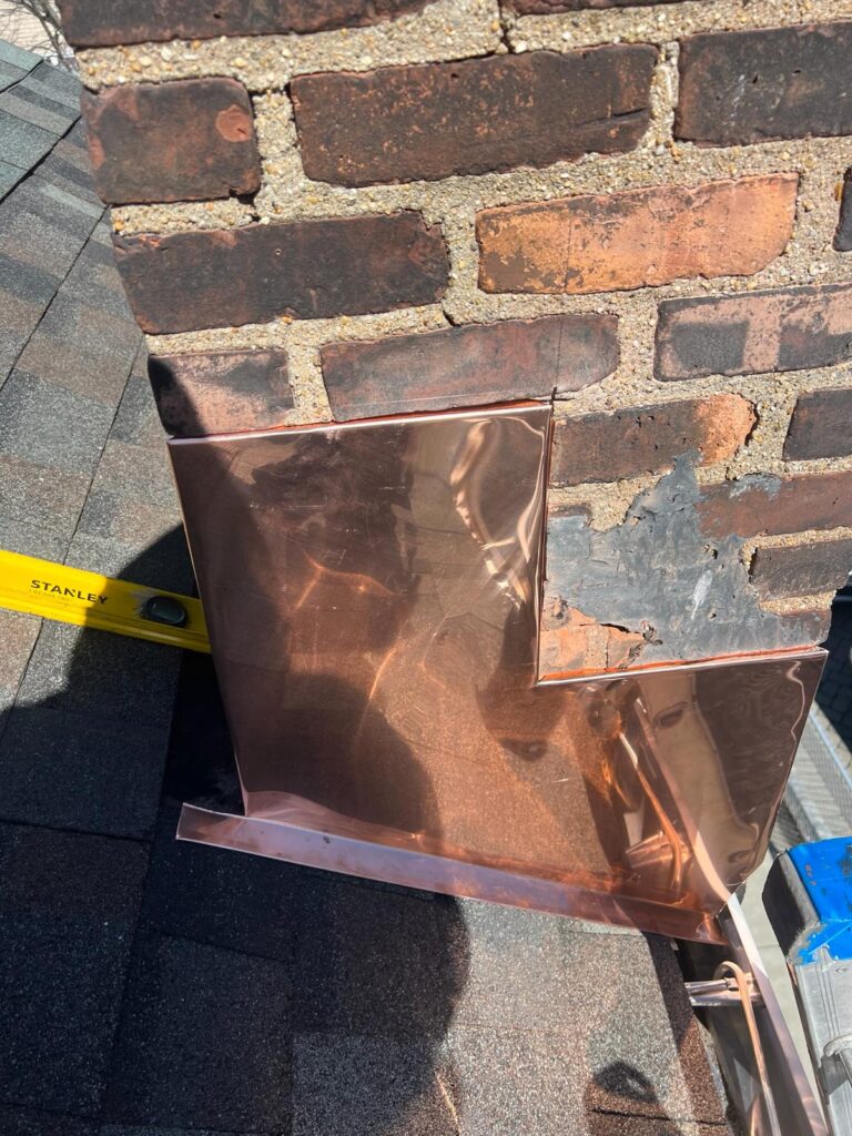 Chimney Flashing Copper Installation in Westchester Project Shot 3