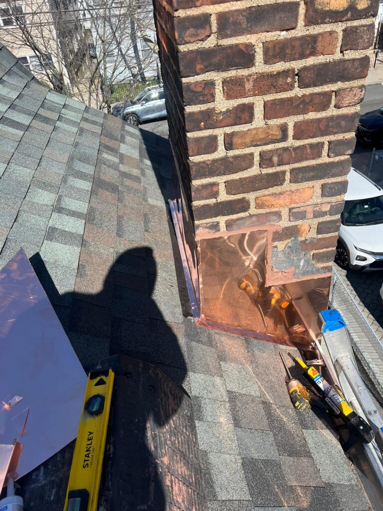 Chimney Flashing Copper Installation in Westchester Project Shot 4