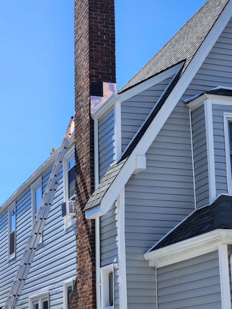 Chimney Flashing Copper Installation in Westchester Project Shot 5