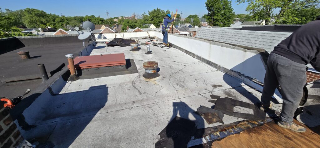 Flat Roof Shingle Roof & Gutter Replacement in Bronx NY Project Shot 9