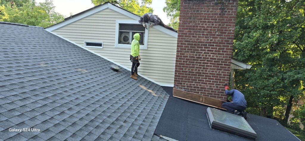 New Plywood on Shingle Flat Roof and Siding Installation Project Shot 5