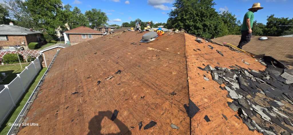 New Plywood, Shingle, Roof & Gutter Installation in Queens NY Project Shot 1