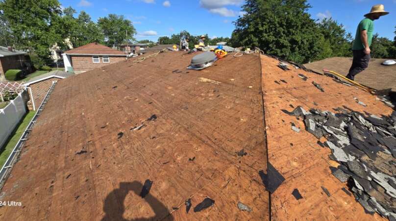 New Plywood, Shingle, Roof & Gutter Installation in Queens NY Project Shot 1