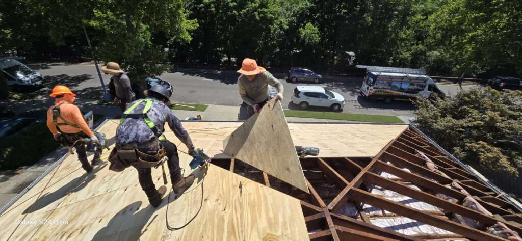 New Plywood, Shingle, Roof & Gutter Installation in Queens NY Project Shot 9