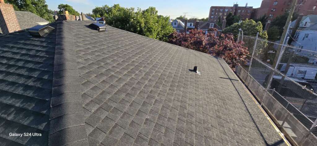 Plywood, Shingle Roof, Gutter & Soffit Installation in the Bronx NY Project Shot 10