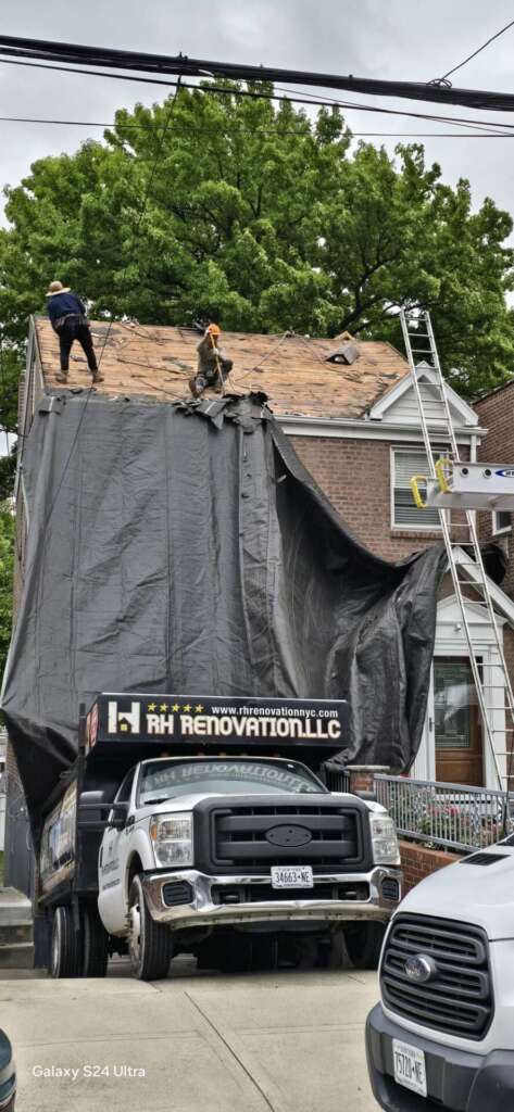 Shingle, Roof, Gutter Replacement & New Plywood Installation in Bronx NY Project Shot 10