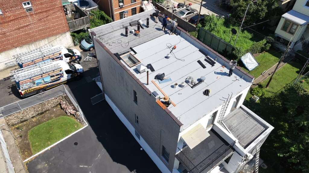 New Layer of Membrane Rubber Roof Installation in Bronx Project Shot 4