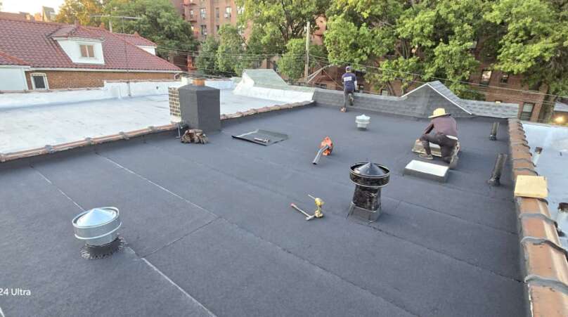 Flat Roof Replacement Service in Queens NY Project Shot 1