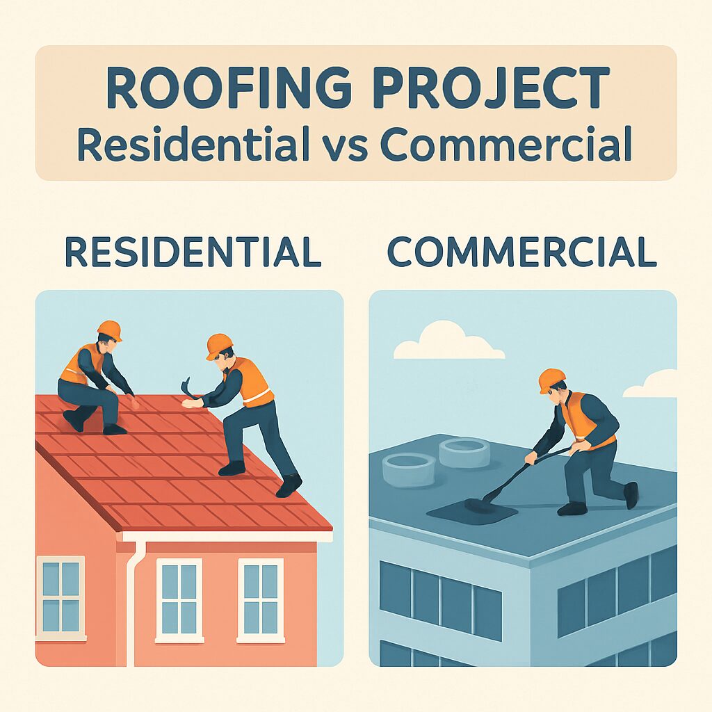 Roofing Project: Residential vs Commercial