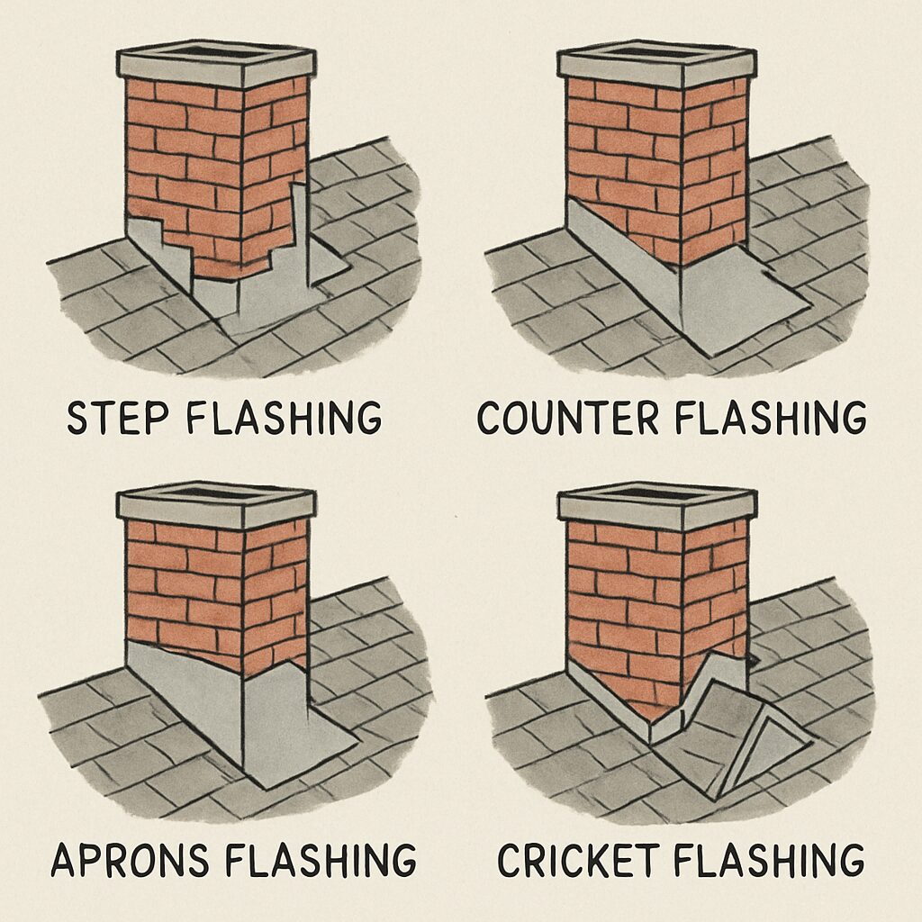 how to install flashing around a chimney