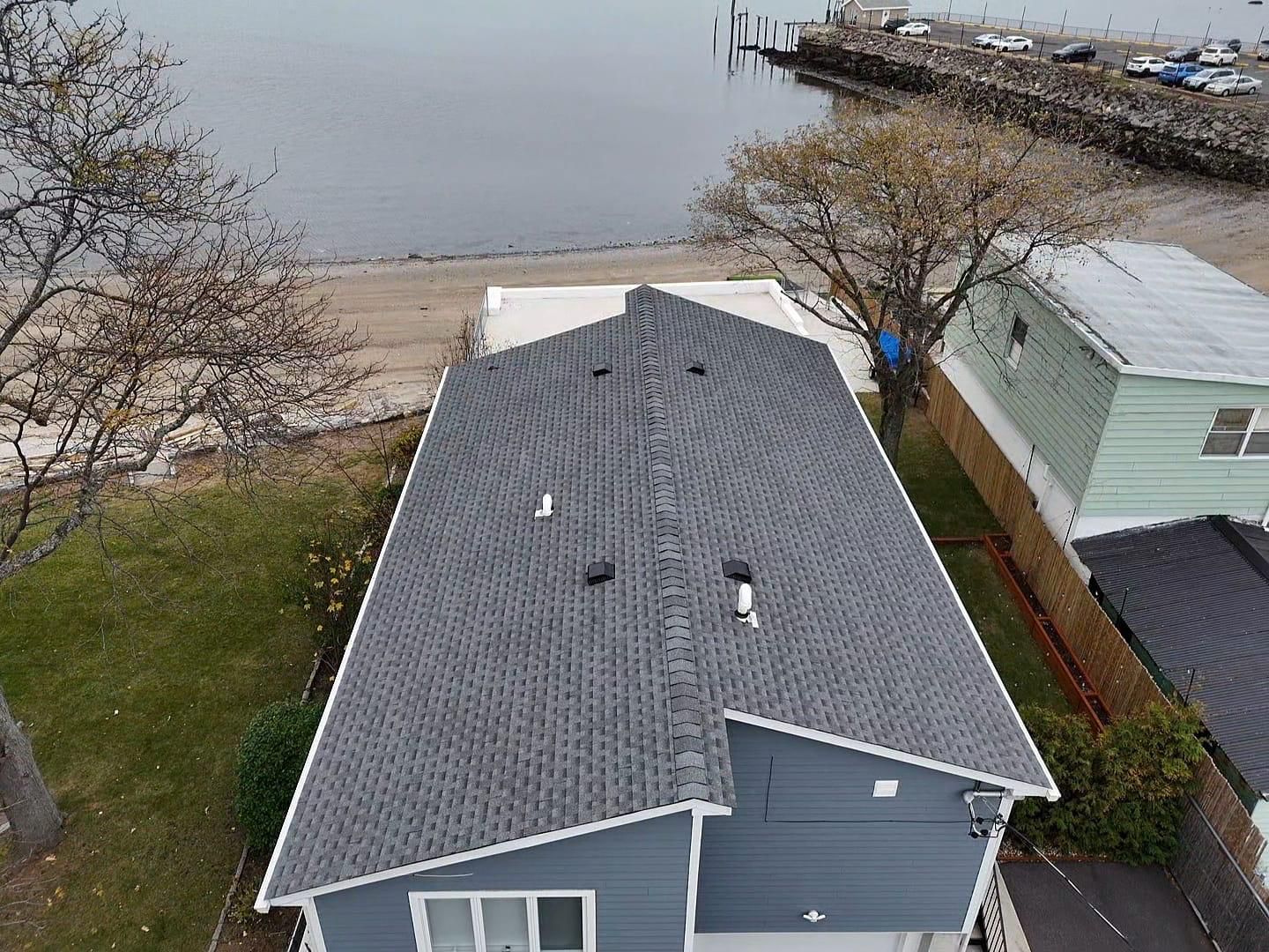 New Gutter, Plywood & Shingle Roof Installation – Bronx, NY