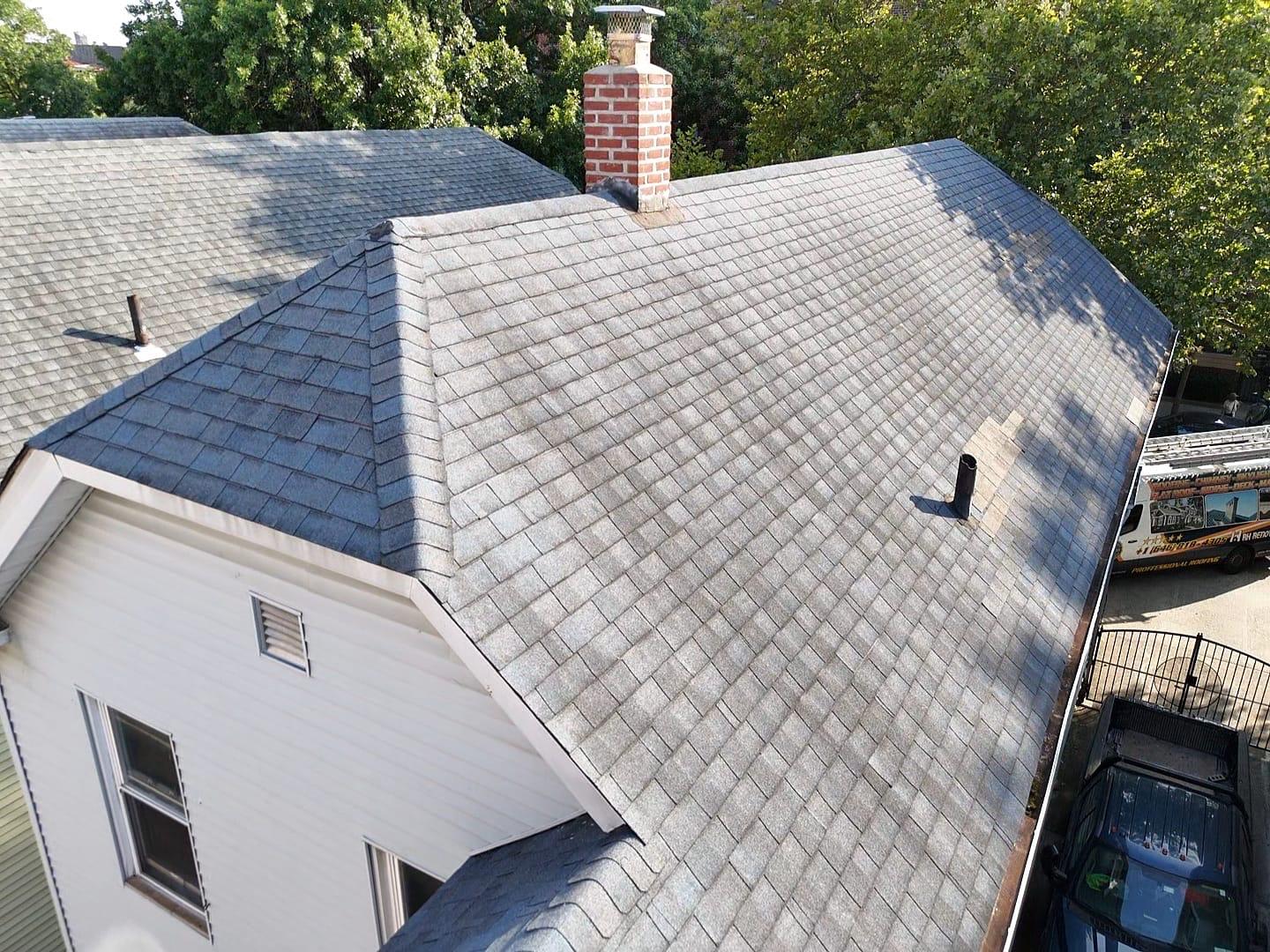 Shingle & Gutter Replacement and Chimney & Flashing Installation Project Shot 1