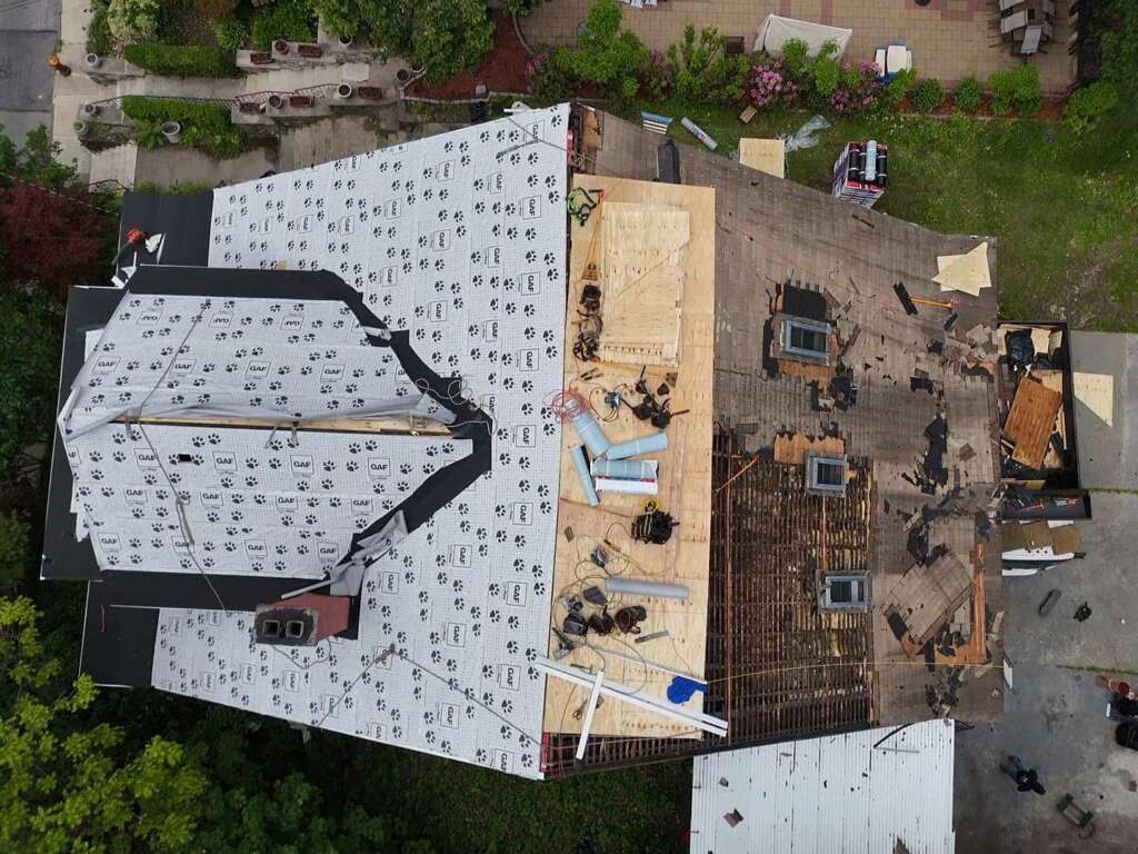 Shingle Roof, Plywood, Gutter & Siding Replacement Westchester Project Shot 7